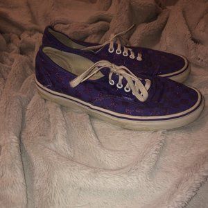 purple glitter checkered vans